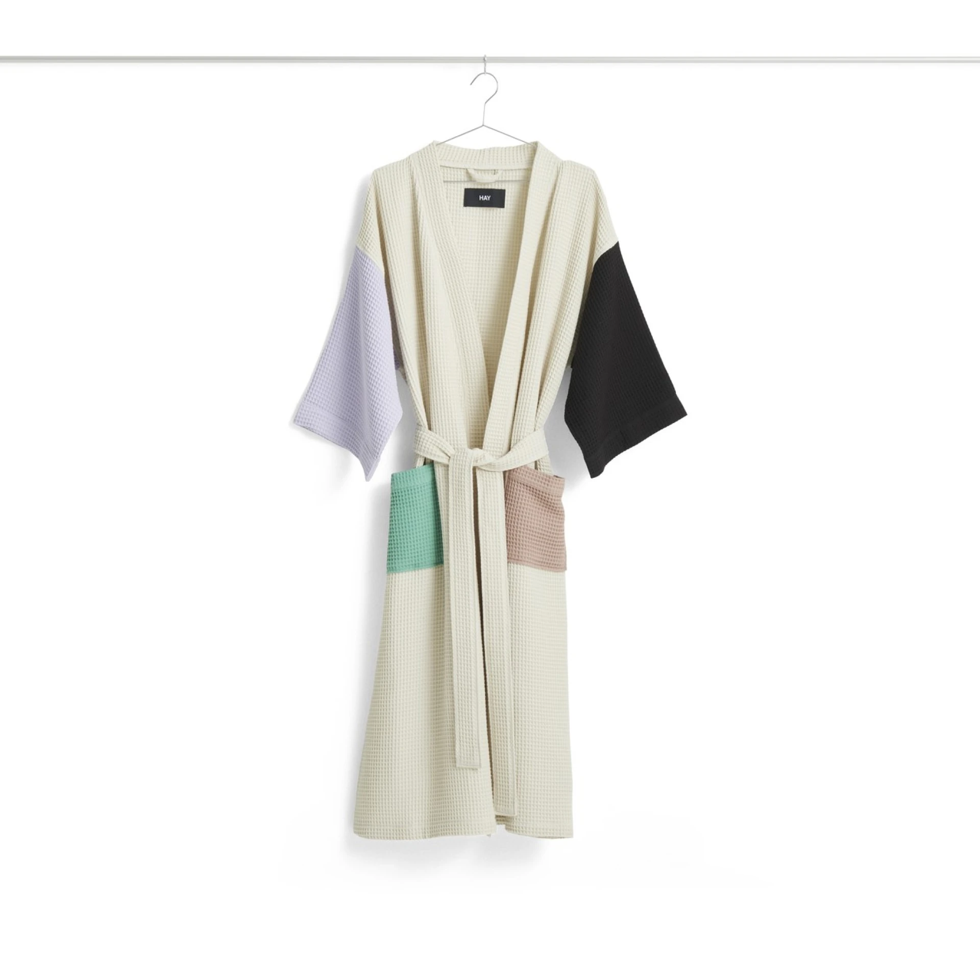 Waffle Bathrobe Off-white, multi