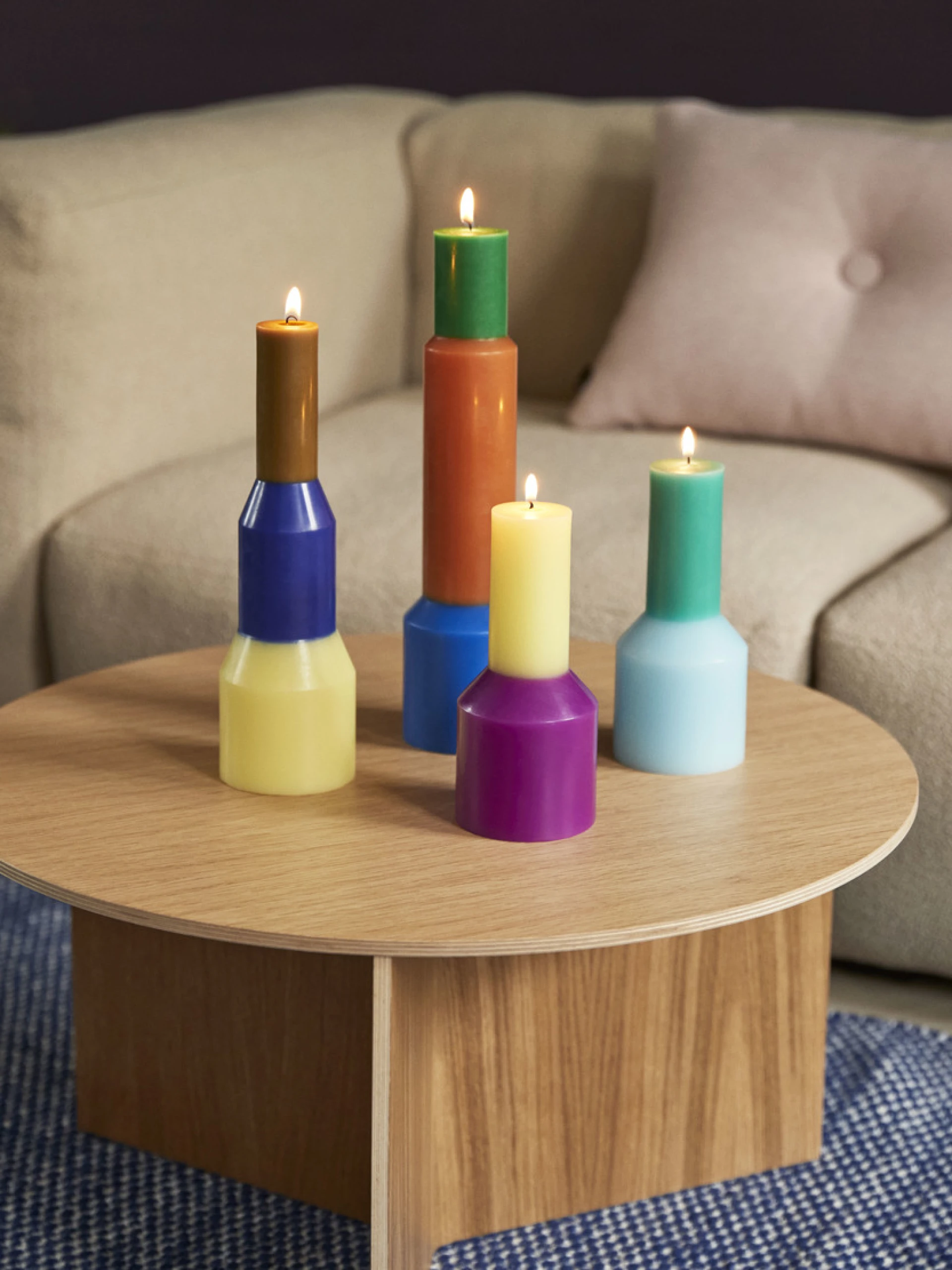 Slit Table Wood Round Extra Large Oak