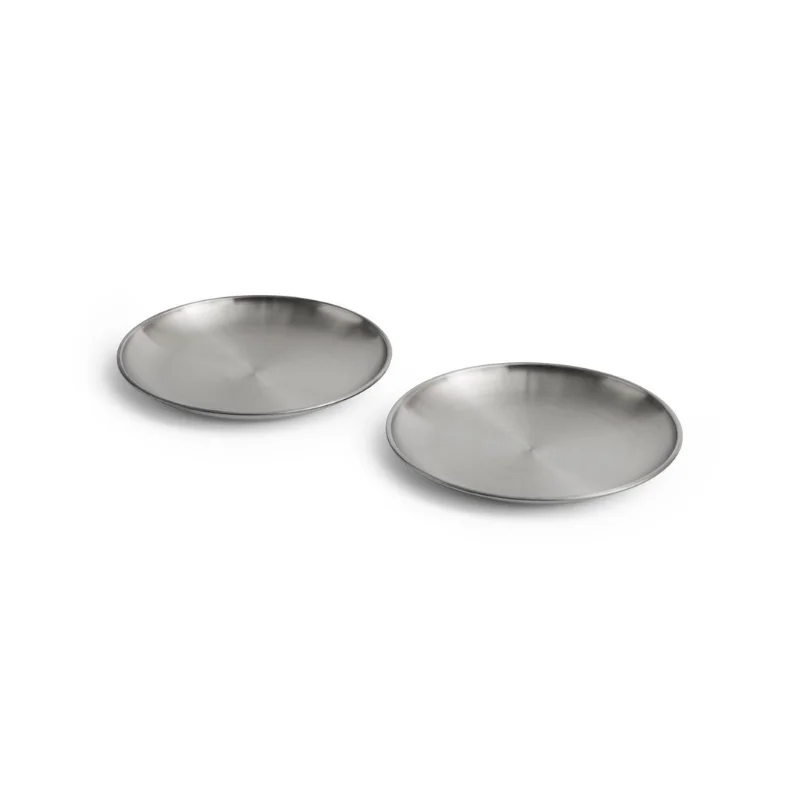 Outdoor Market Steel Plate Set of 2 Medium