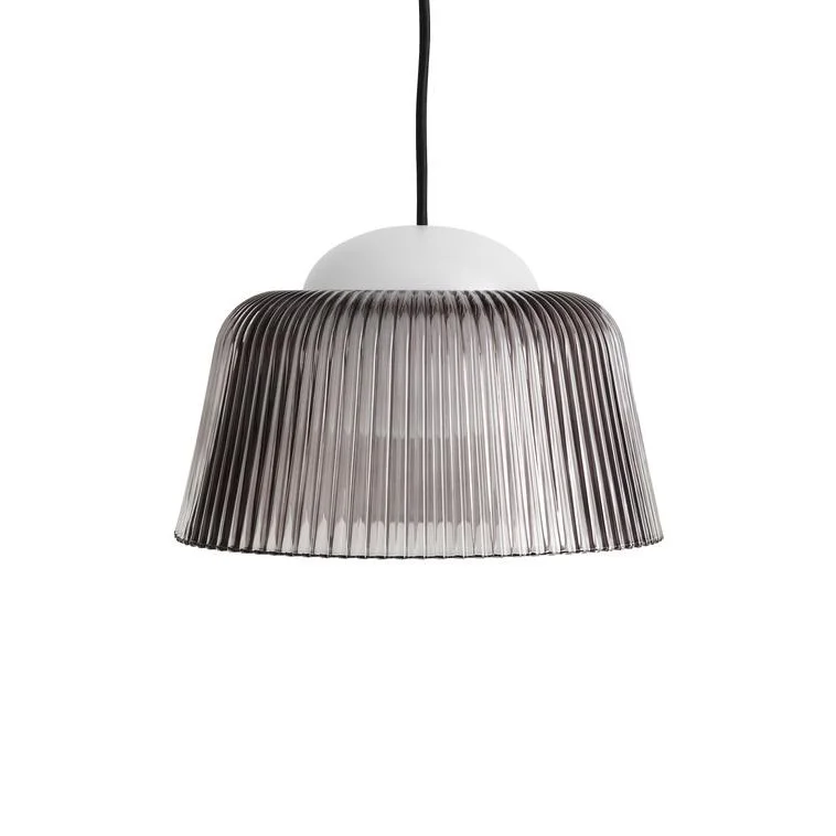 Brim Pendant Smoked grey glass