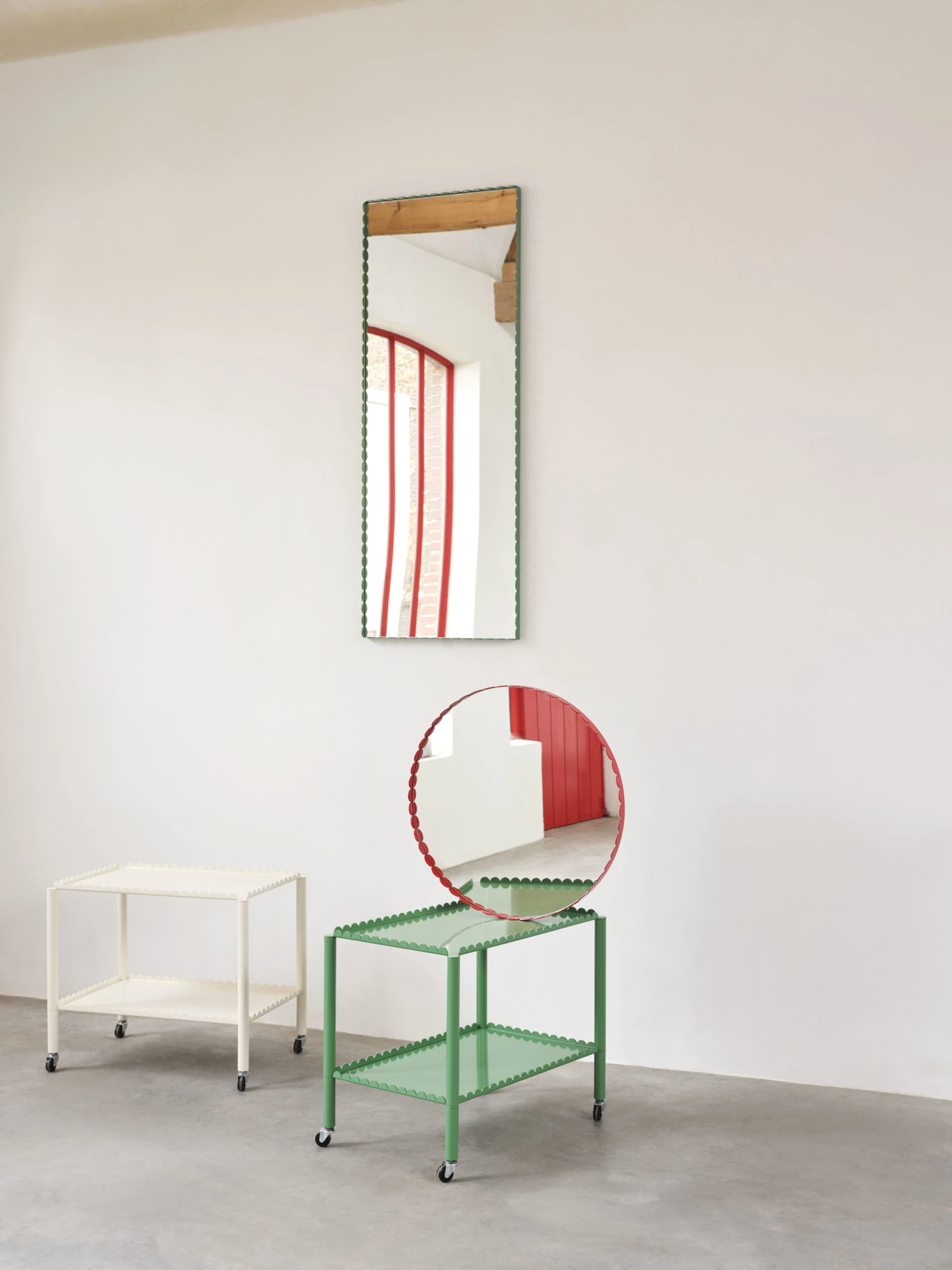 Arcs Mirror Rectangle M Green