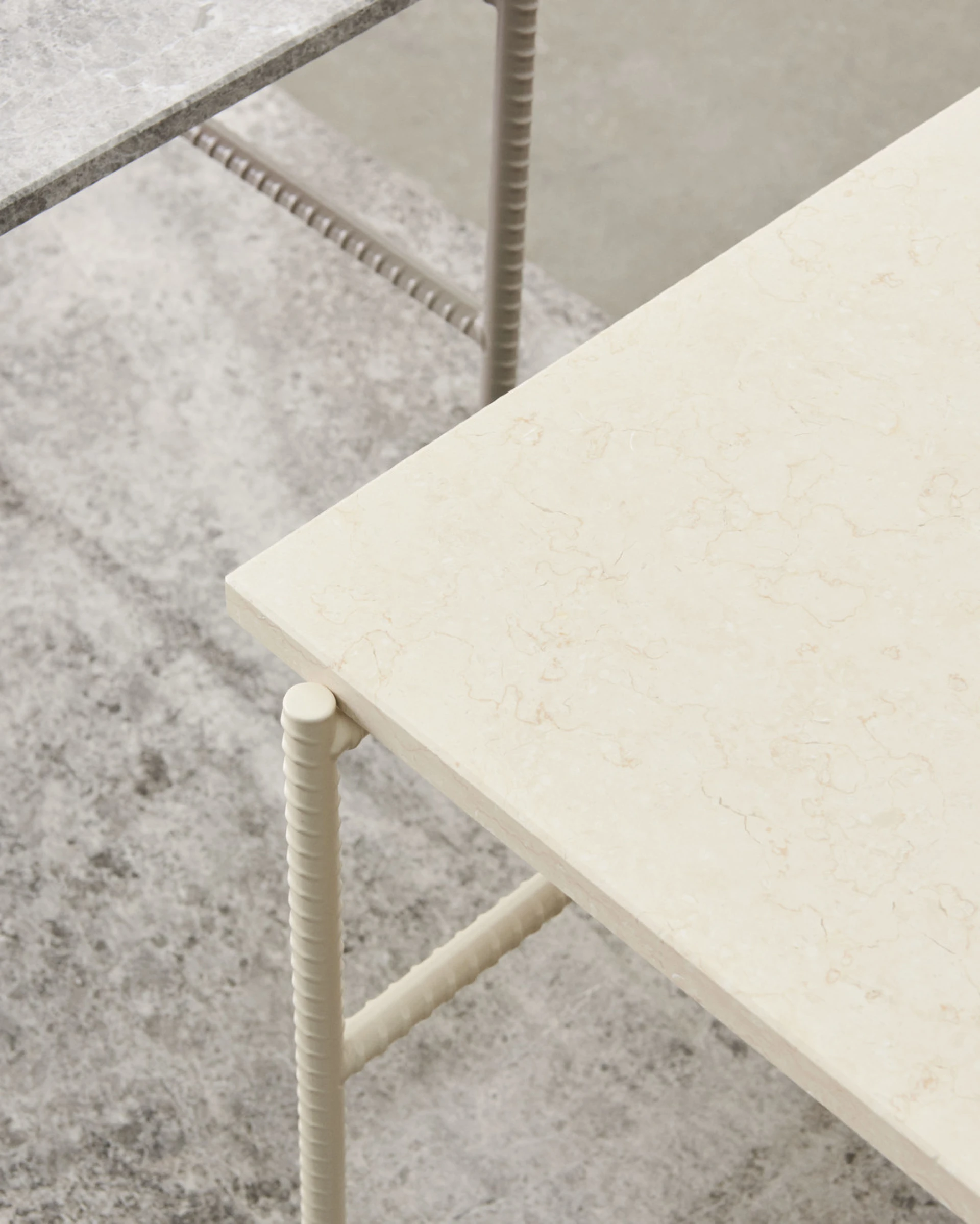 Rebar Square Coffee Table Alabaster frame with Marble tabletop L80 x W84 x H33 Rebar Square Coffee Table Alabaster frame with Marble tabletop L80 x W84 x H33