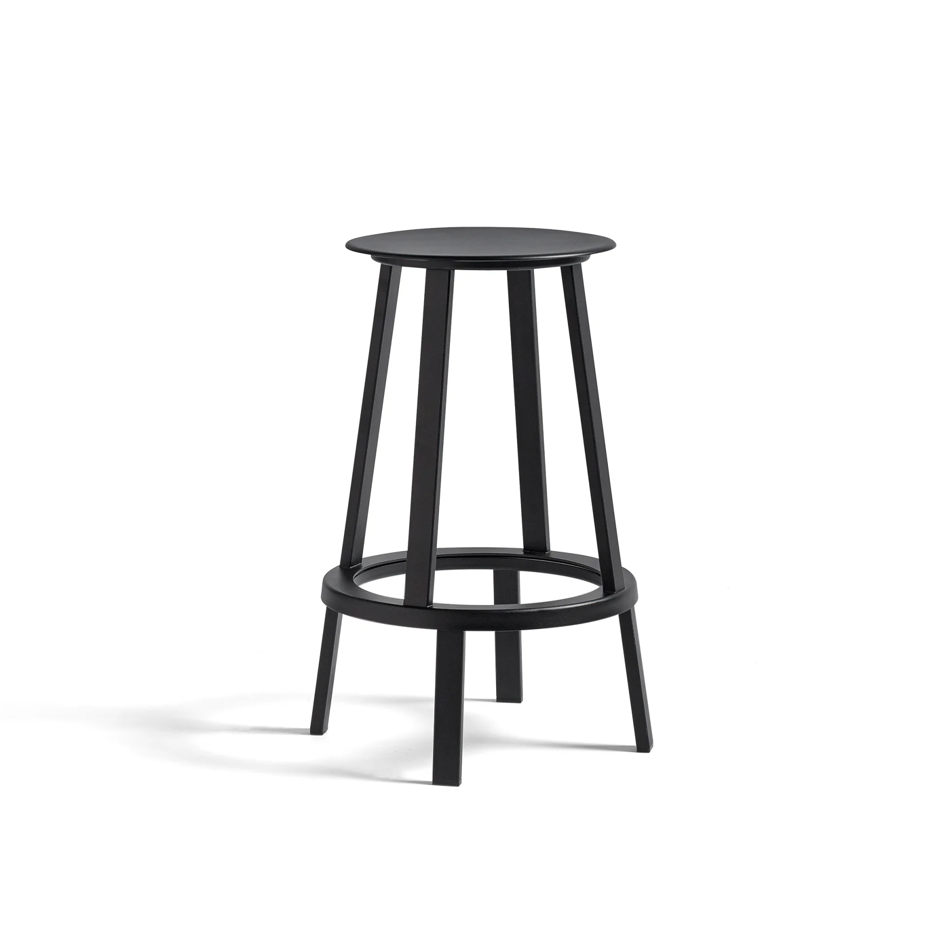 Revolver Bar Stool Low H65 Black