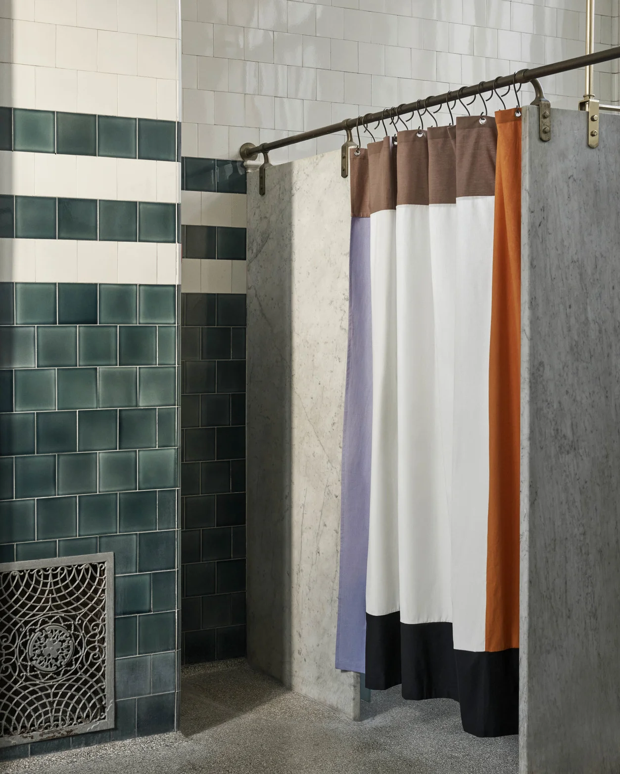 Pivot Shower Curtain Blue 