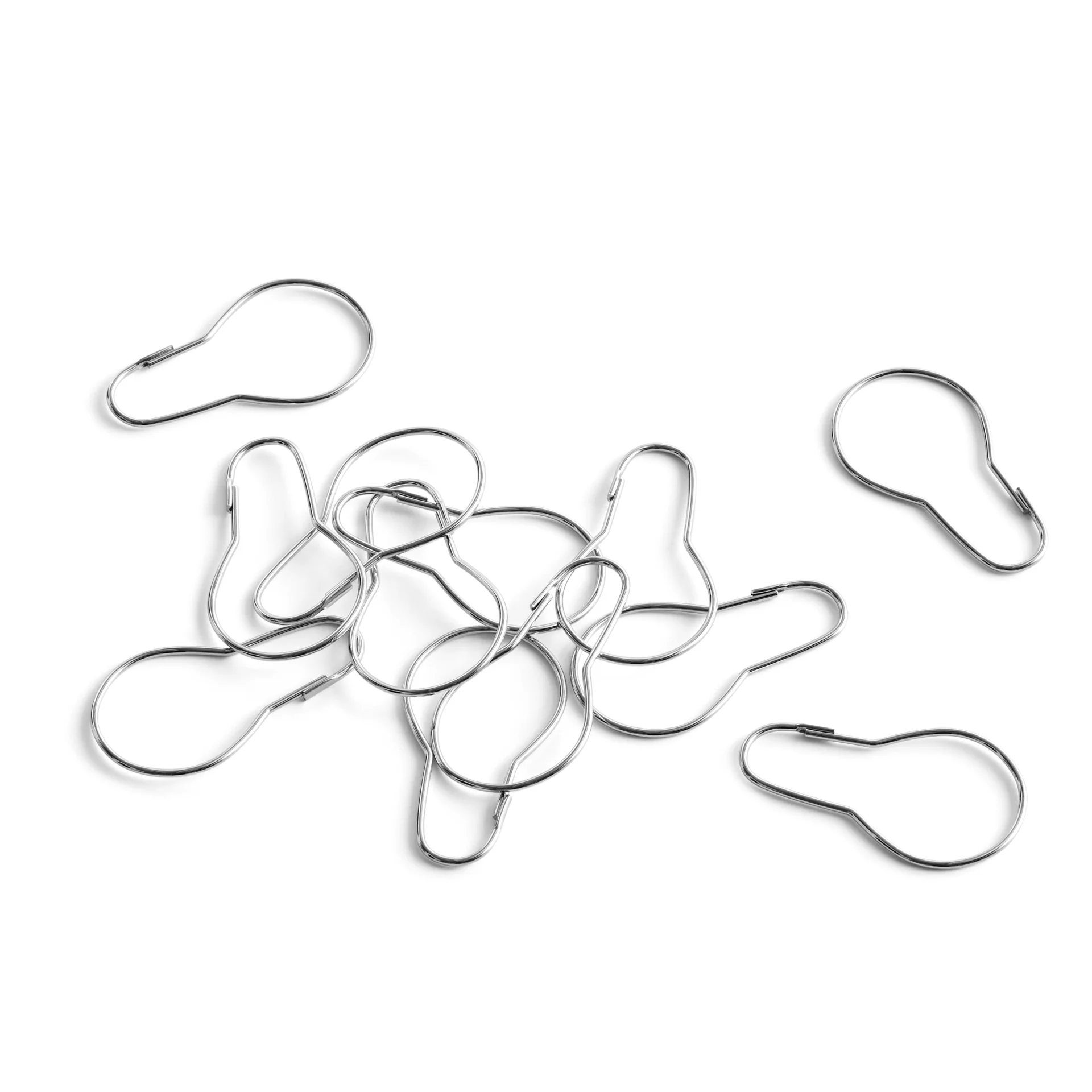 Shower curtain rings set of 12 chrome 