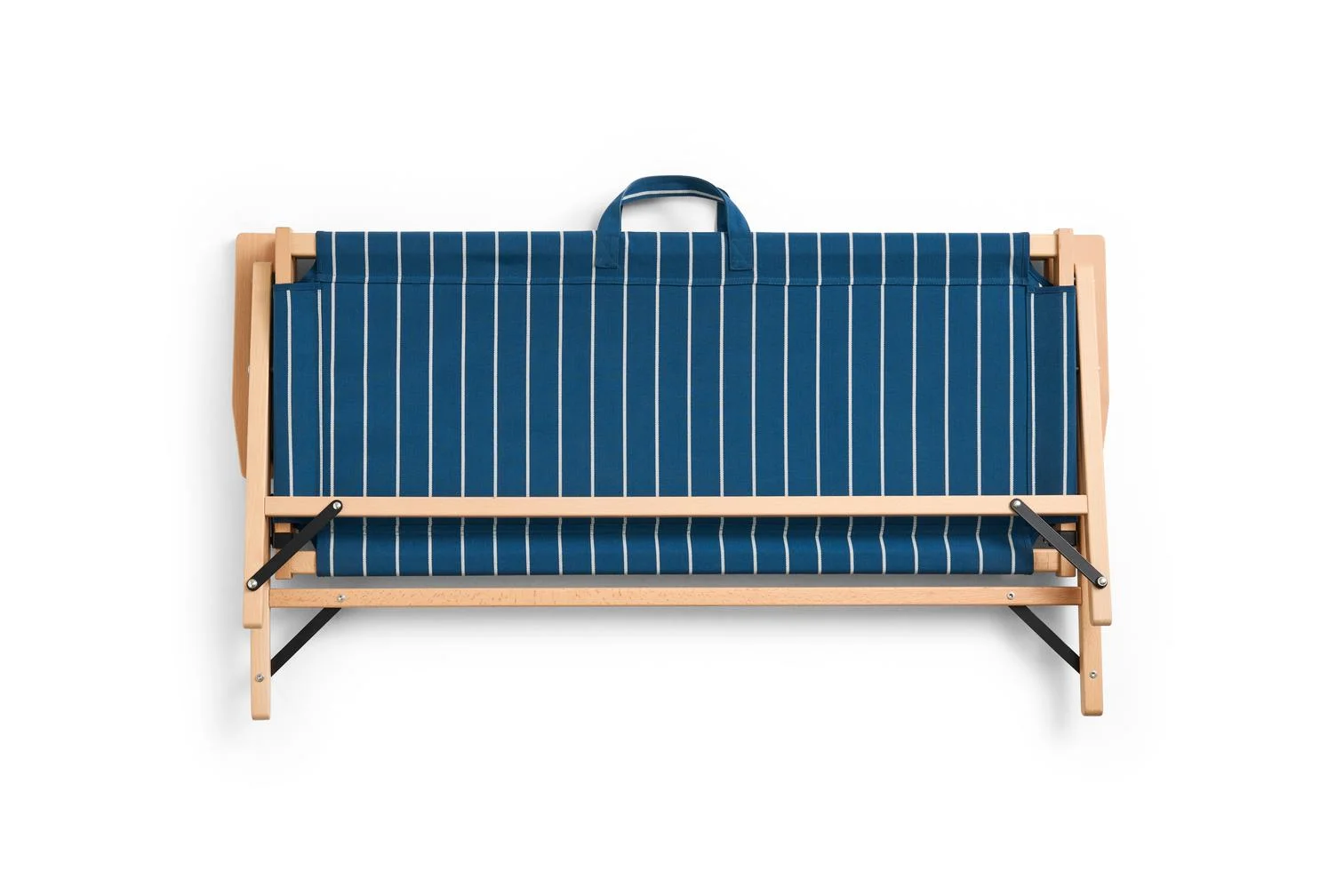 Outdoor Market Folding Sofa Blue beige stripe