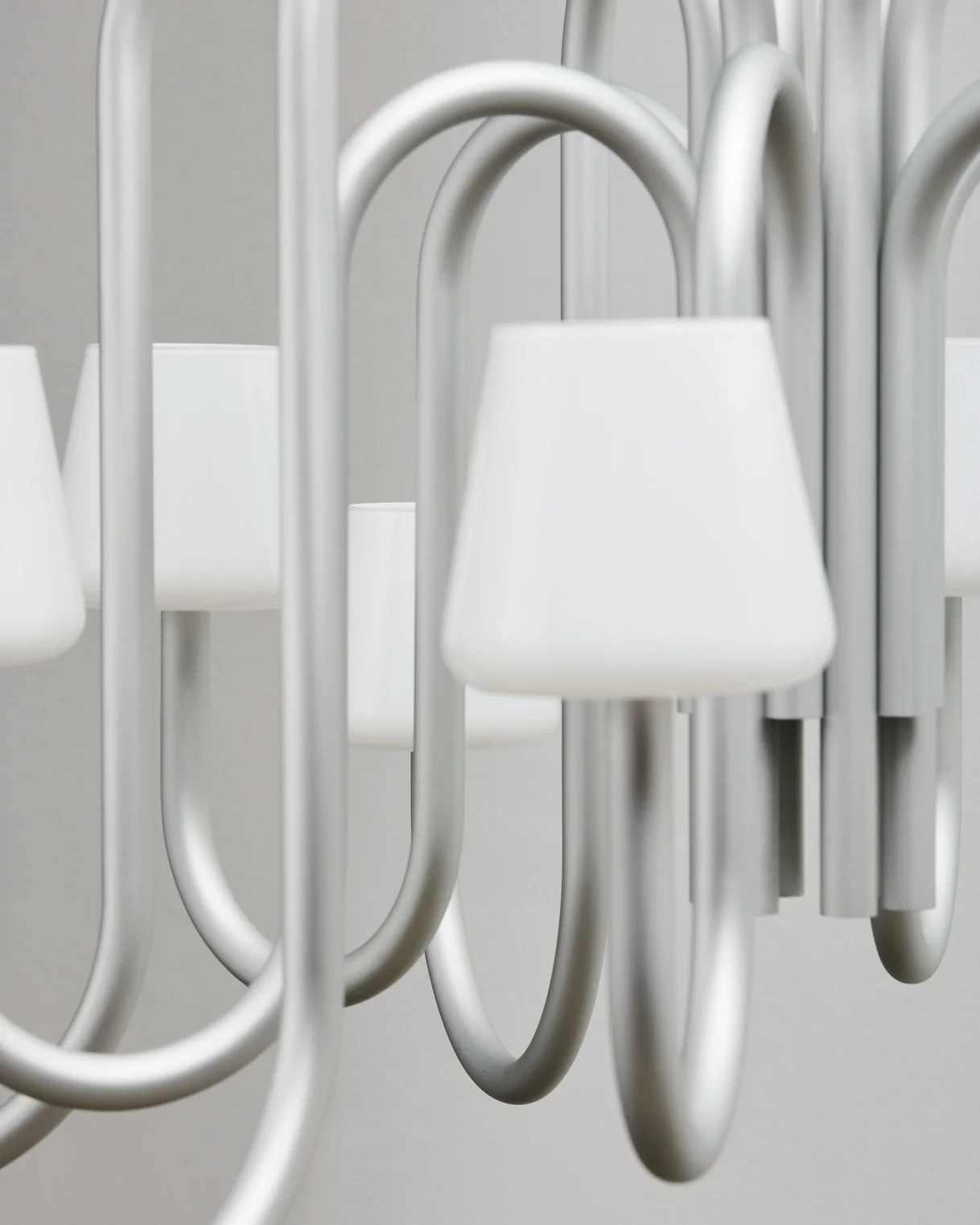 Apollo Chandelier 1065 White opal glass