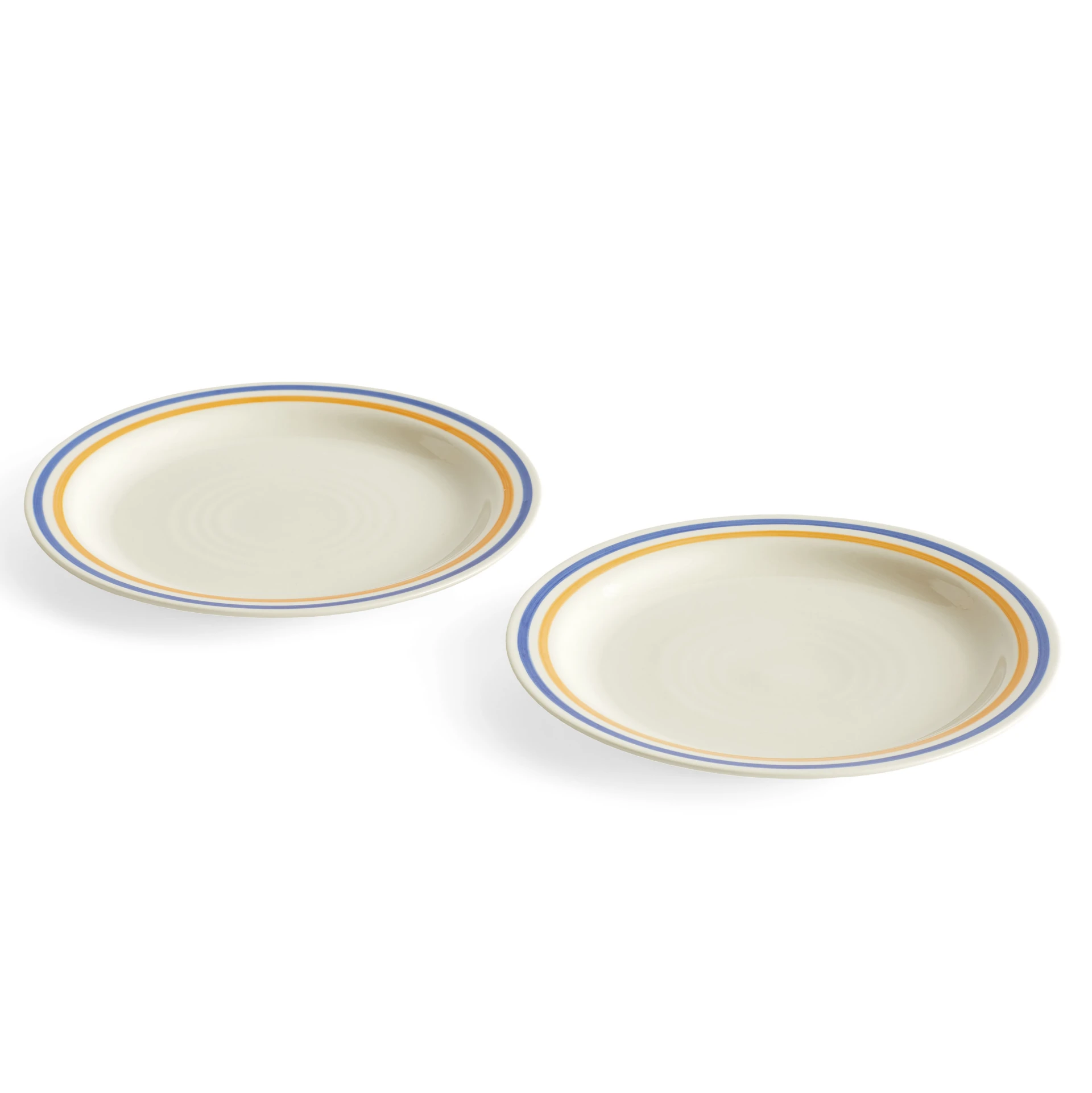 Sobremesa Plate 24,5 Set of 2 Blue and yellow