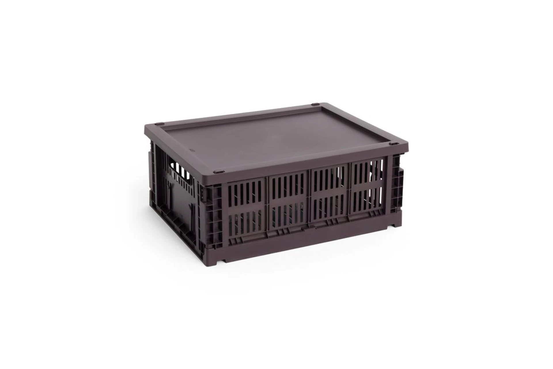 HAY Colour Crate Lid Plastic Medium Bordeaux