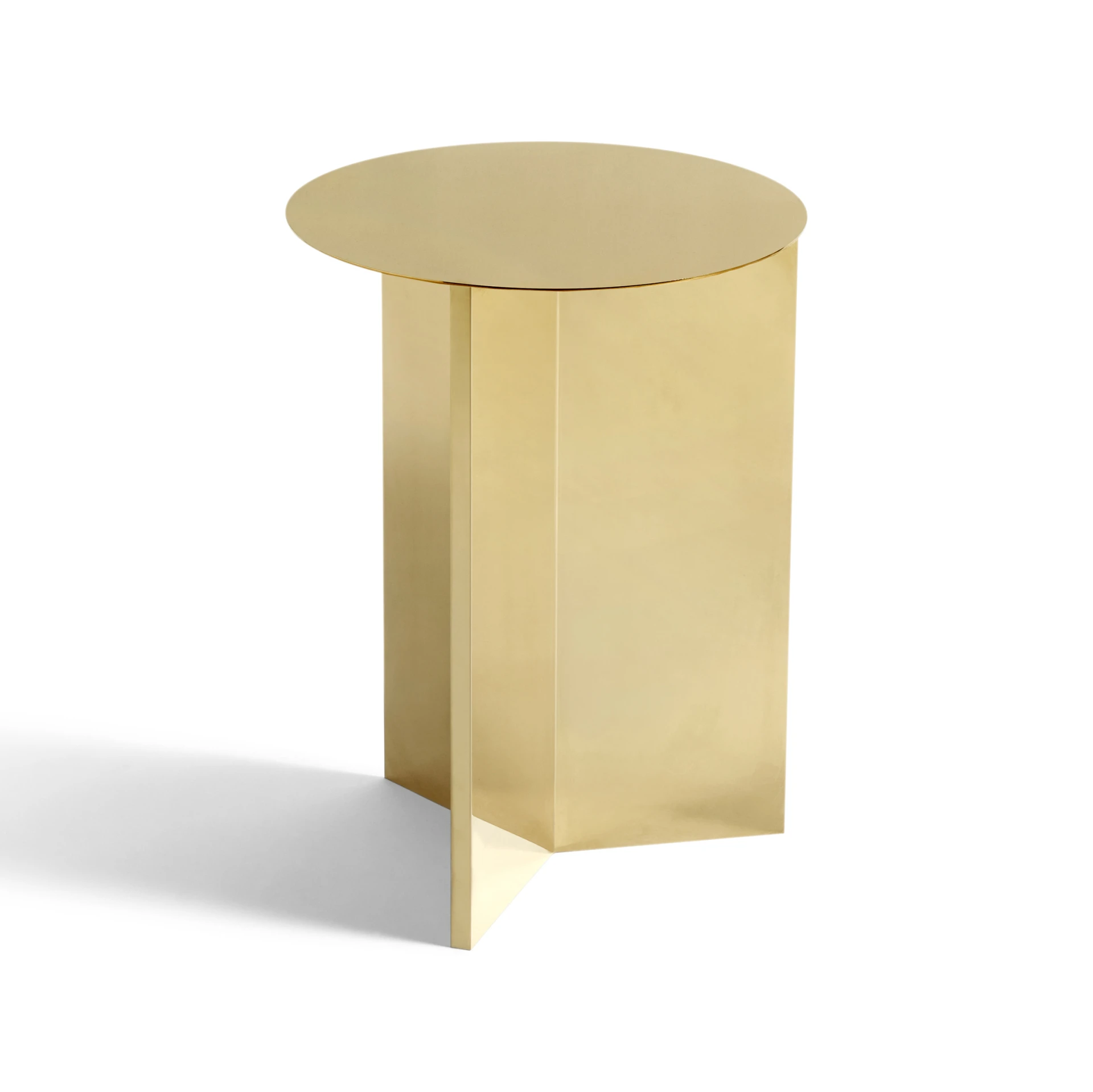 Slit Table Round High Brass