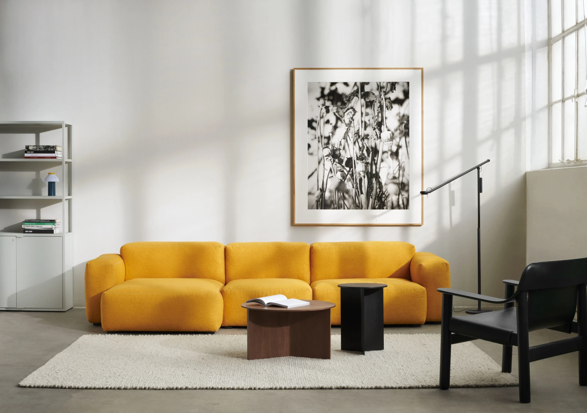 Slit Table Wood Round Extra Large Walnut