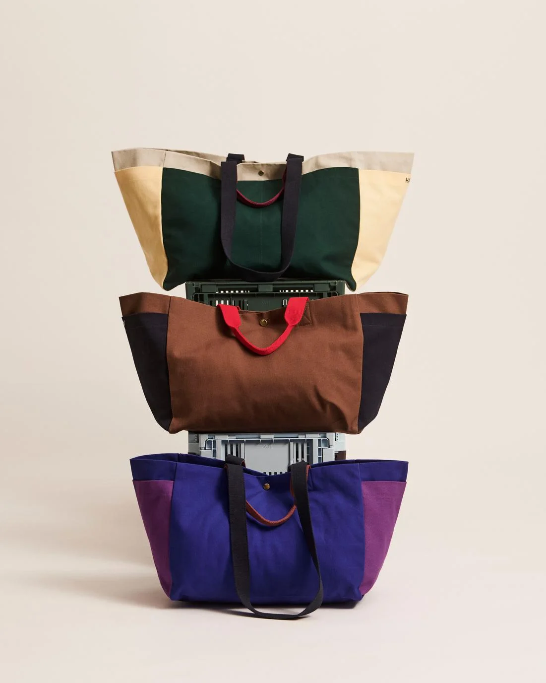 Weekend Bag (Organic) Medium Dark green multi