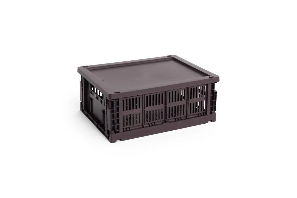 HAY Colour Crate Lid Plastic Medium Bordeaux