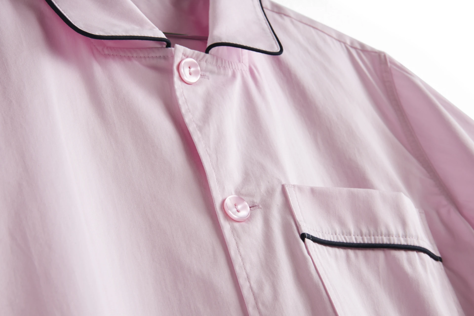 Outline Pyjama S/S Shirt M/L Soft pink