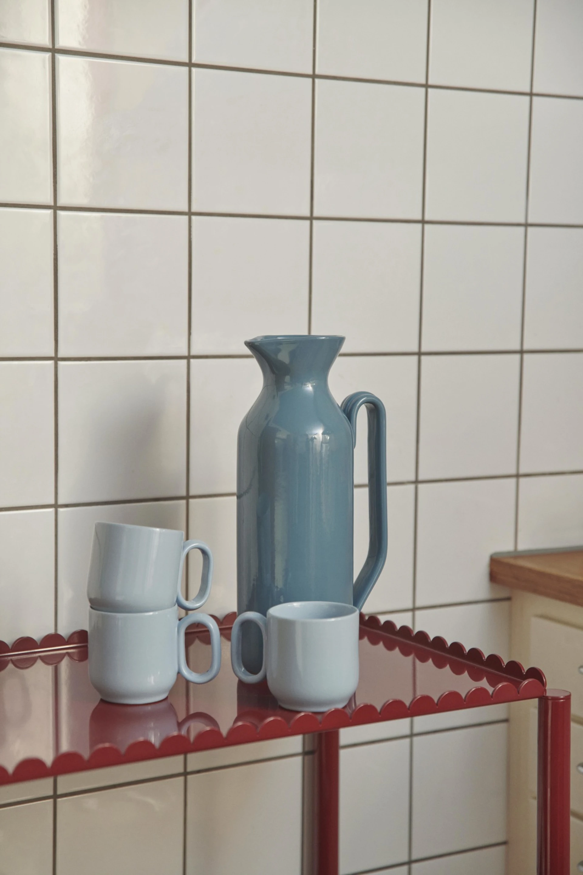 Barro Jug Tall Dark blue