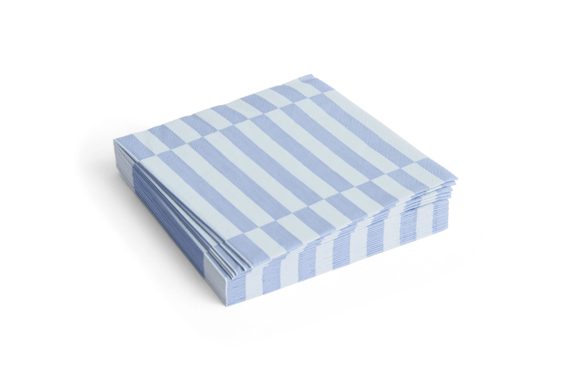 Pattern Napkins Set of 20 Lunch Light blue and dusty blue pillar stripe