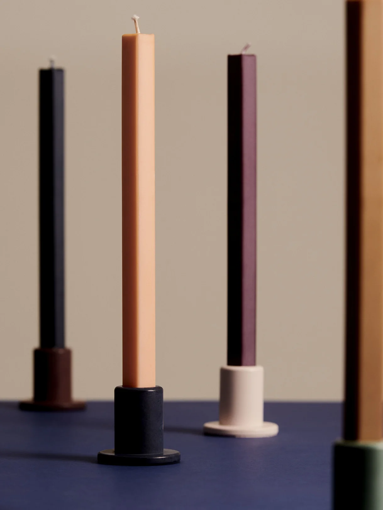 Square Candle Dark Set of 4