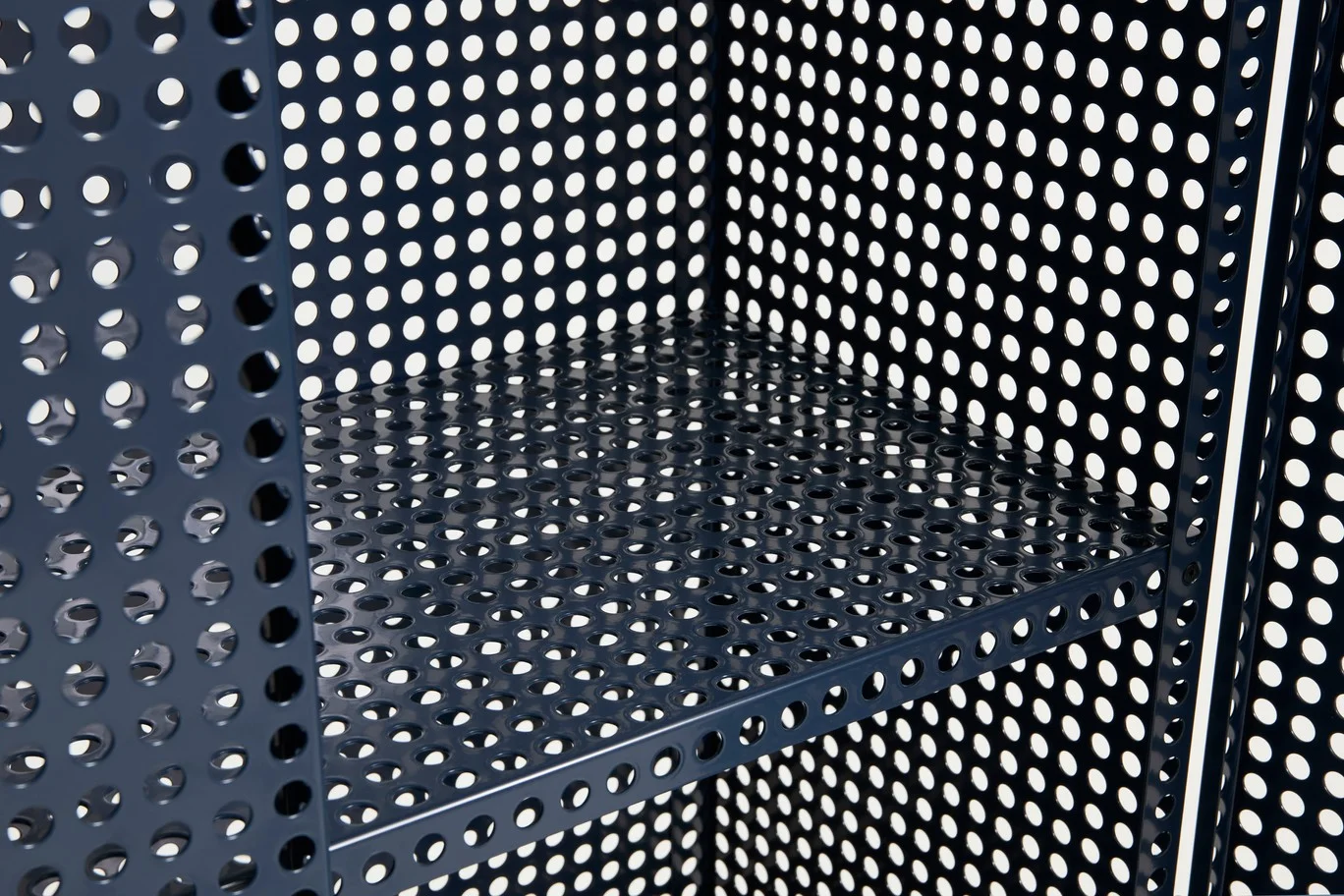 Perforated Cabinet Floor Large Steel blue