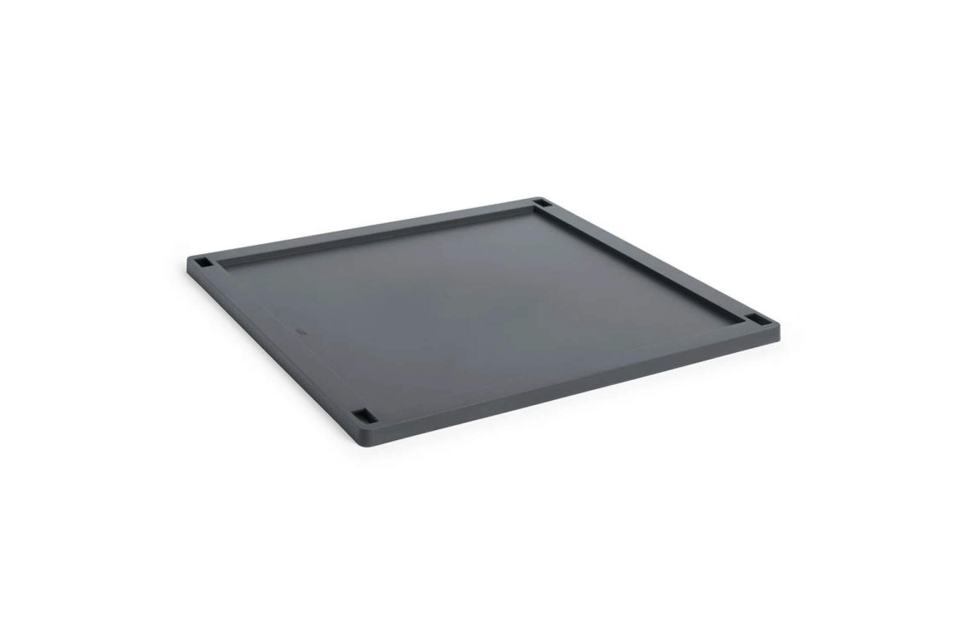 HAY Colour Crate Lid Plastic Large Square Charcoal