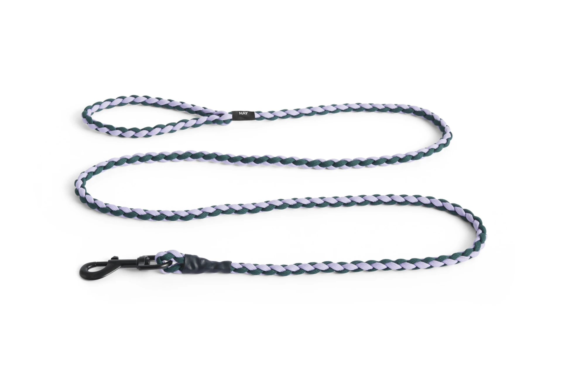 HAY Dogs Leash Braided Lavender, green