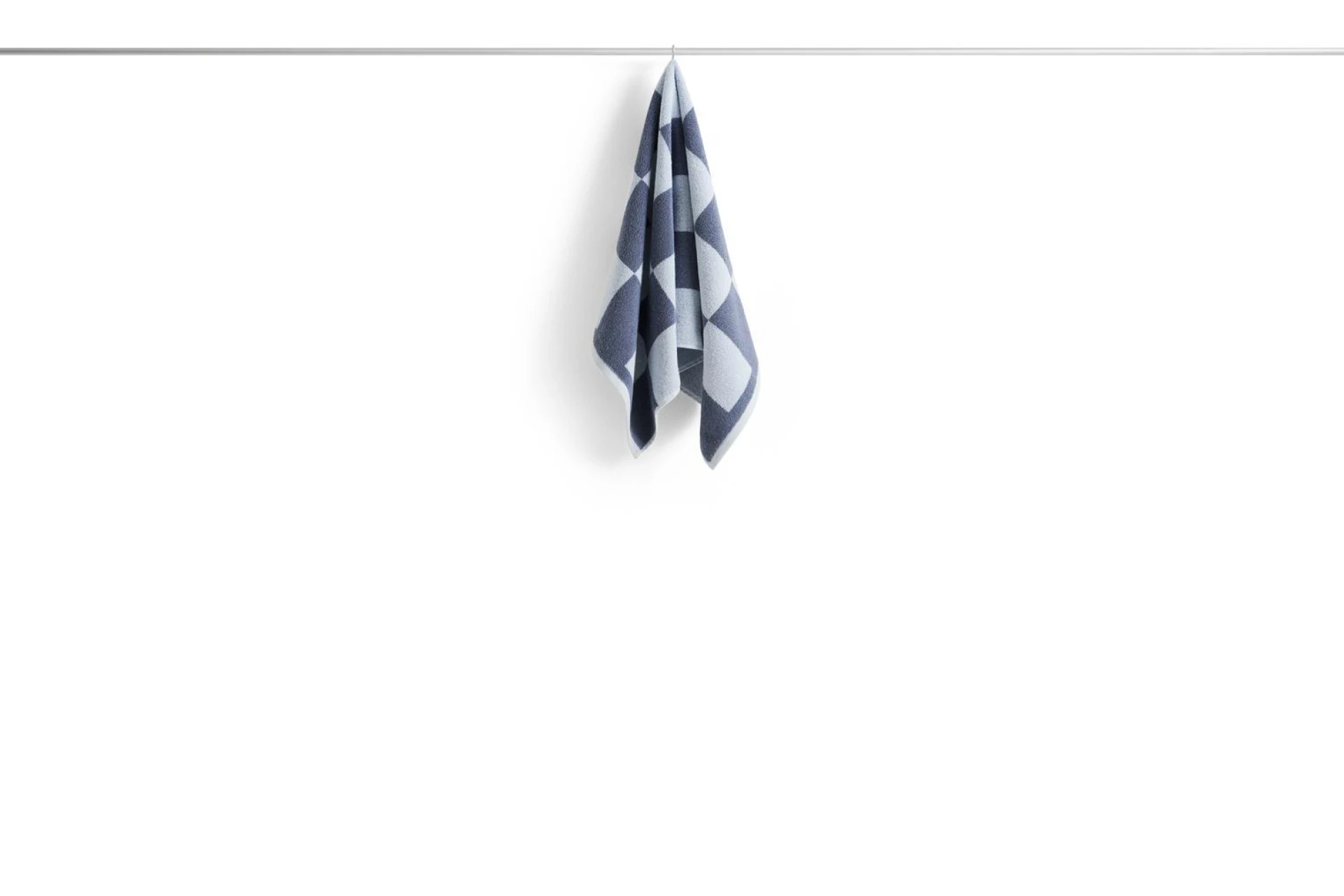 Check Hand Towel Steel blue