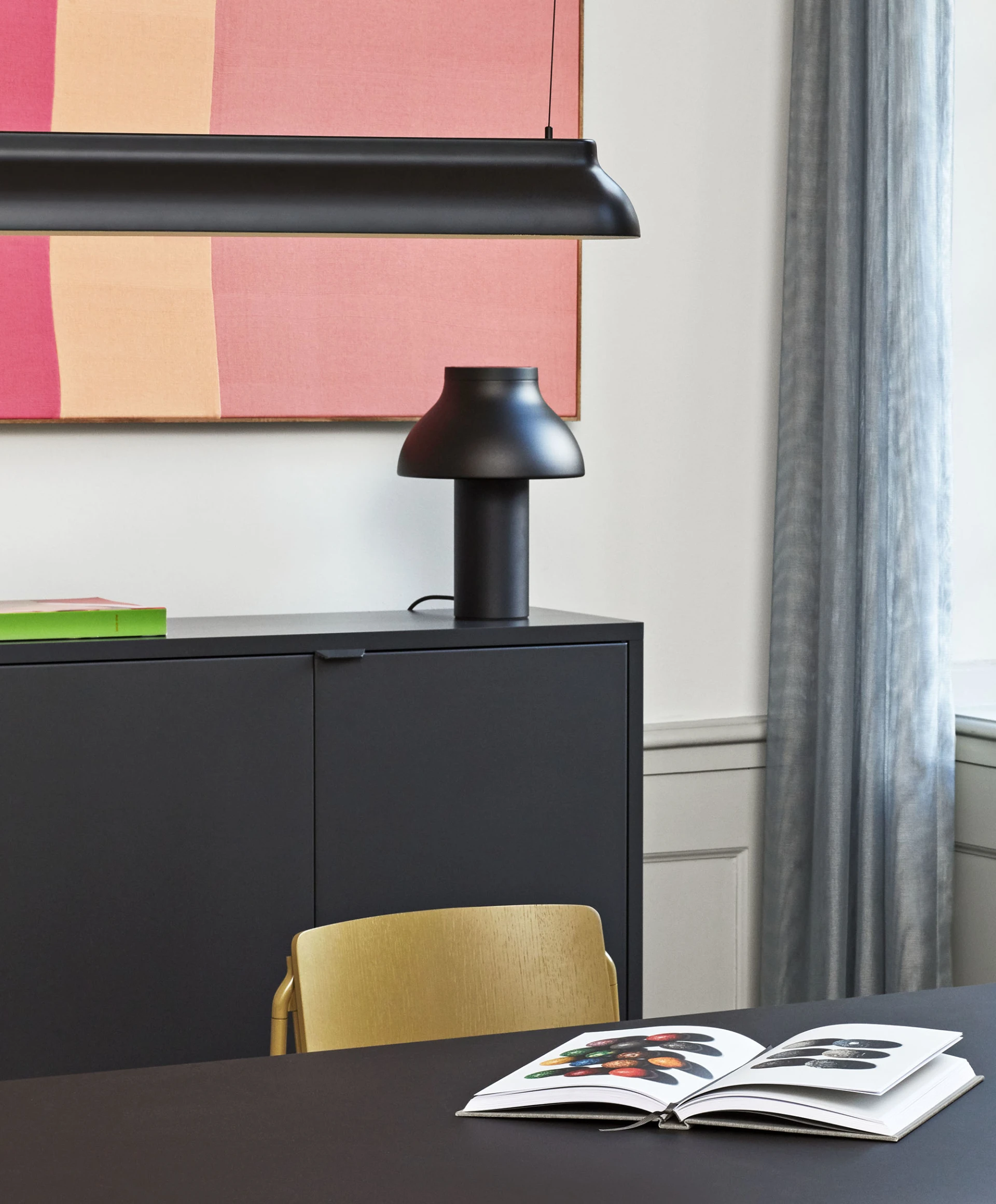 PC linear pendant soft black