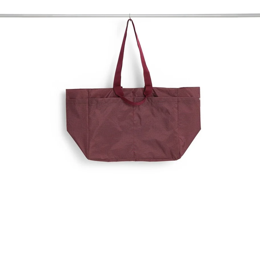 Grid Weekend Bag Medium Burgundy