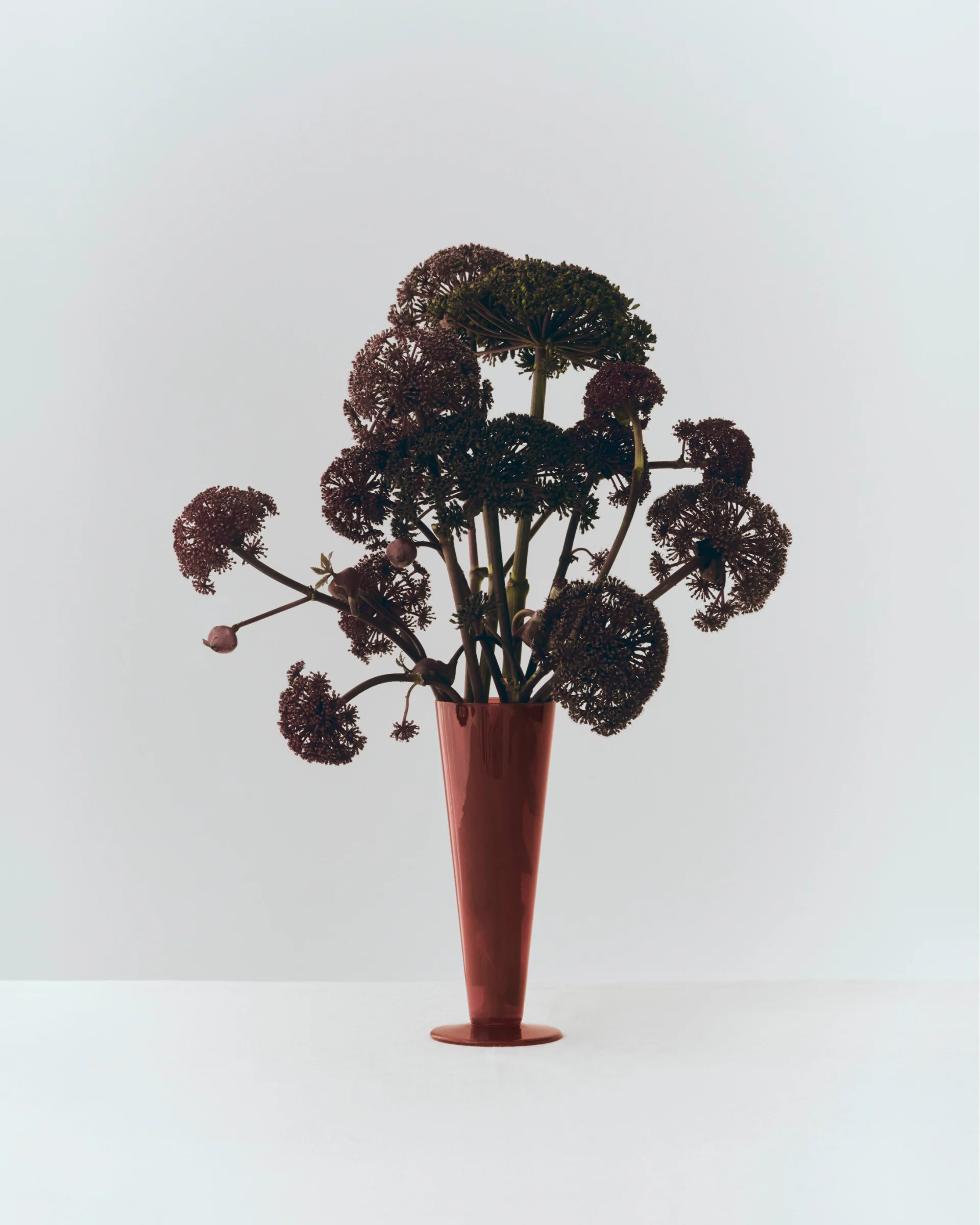 Conical Vase Medium Rose and dark red