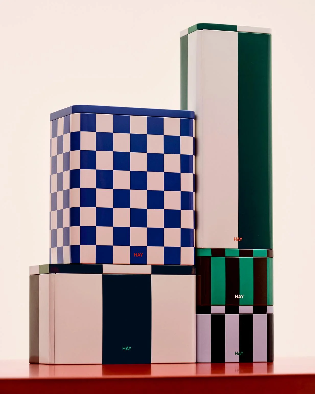 Tin Container Small Dark blue and lavender