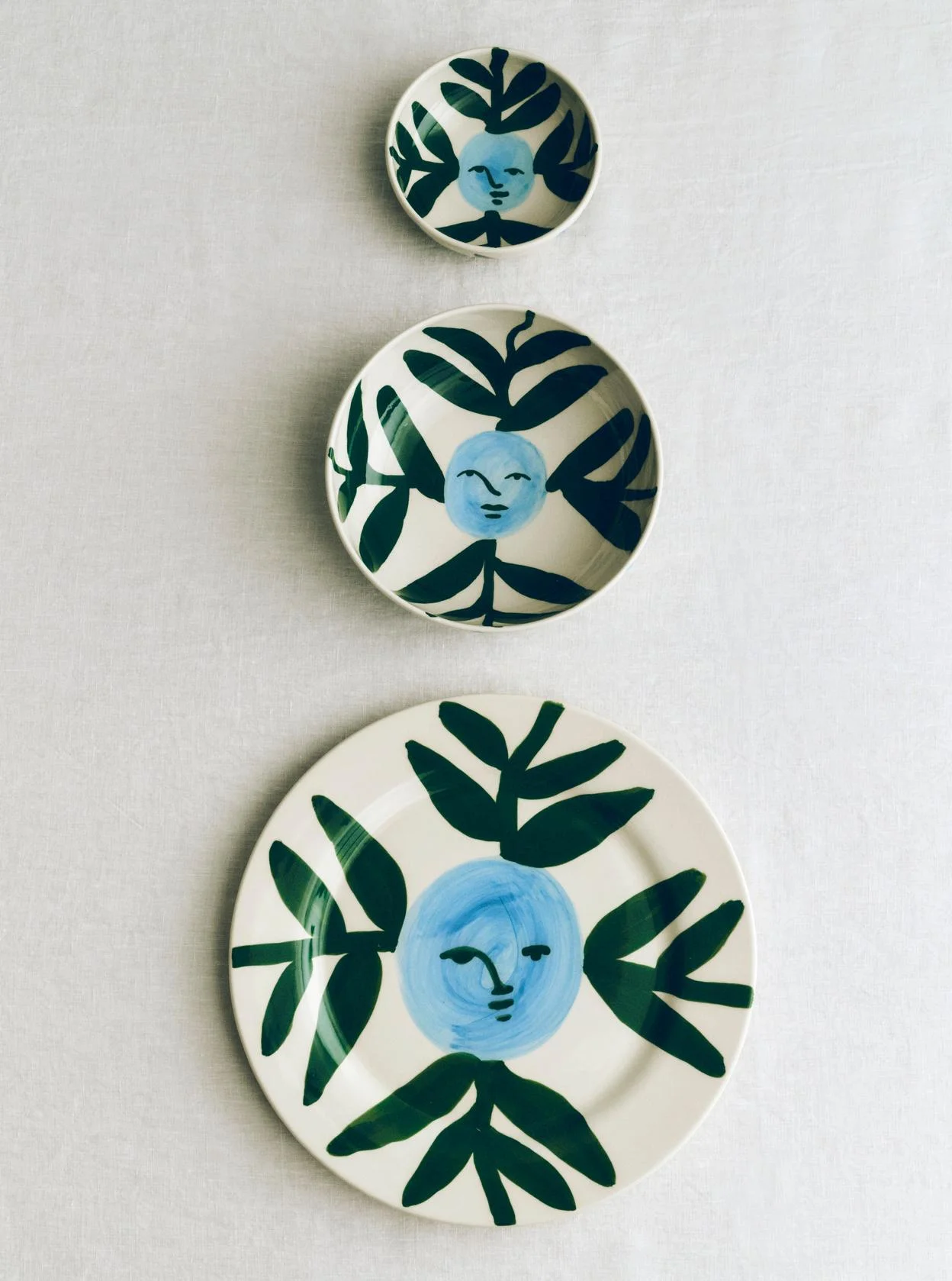 La Pittura Plate Ø28,5 Moon face vine