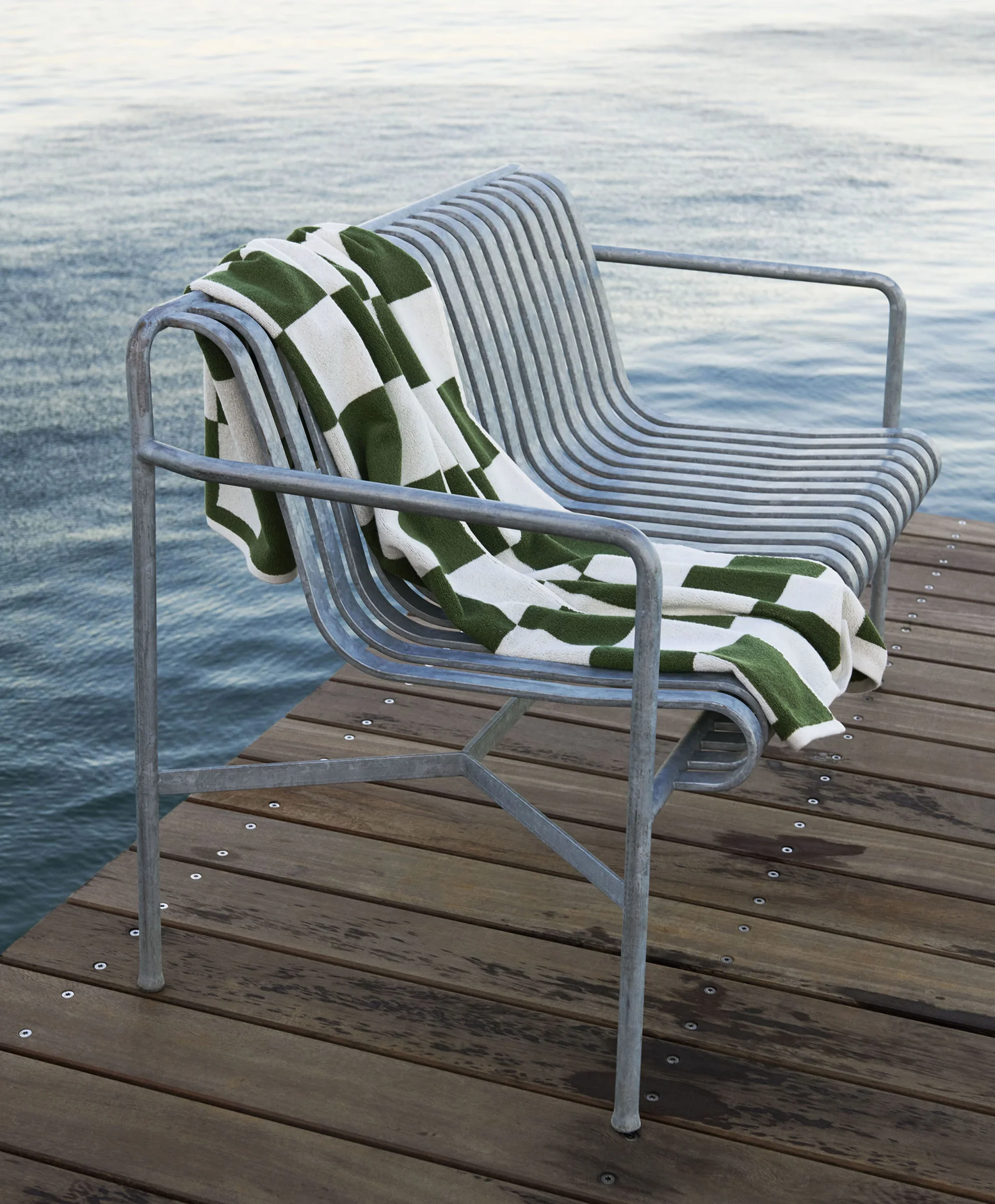 Check Bath Towel Matcha