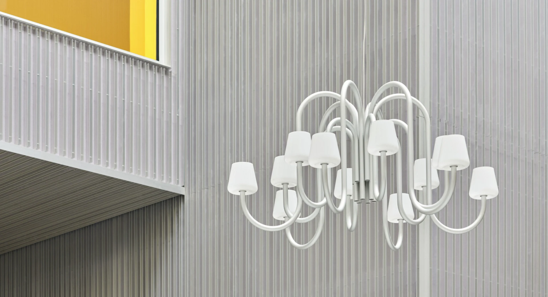 Apollo Chandelier 1065 White opal glass