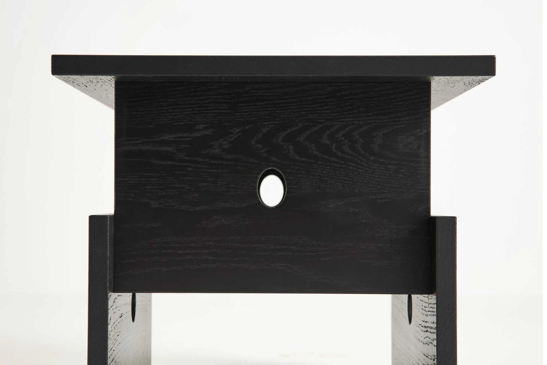 Wood Box Coffee Table Black water-based lacquered oak