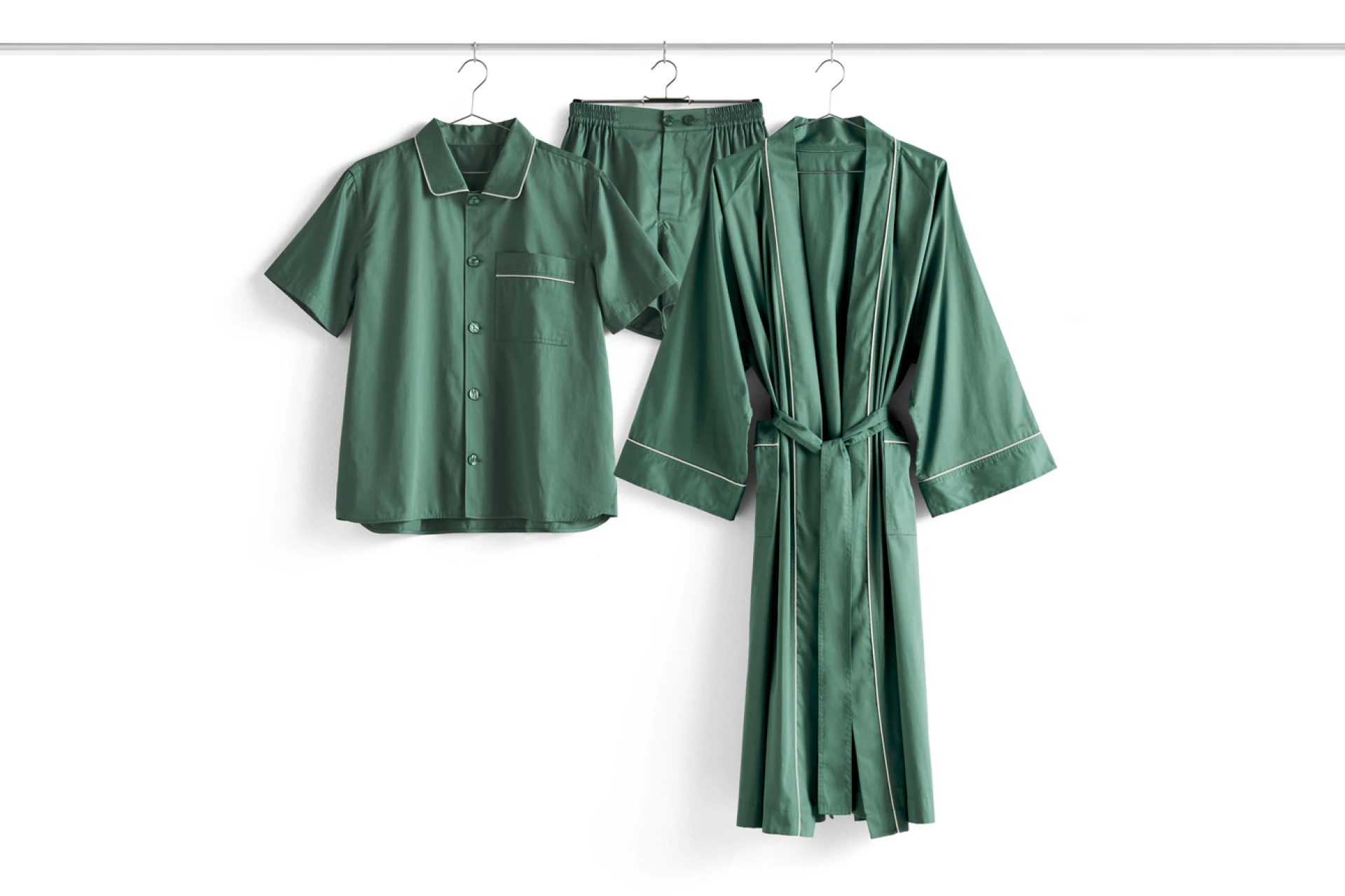 Outline Pyjama S/S Shirt S/M Emerald green