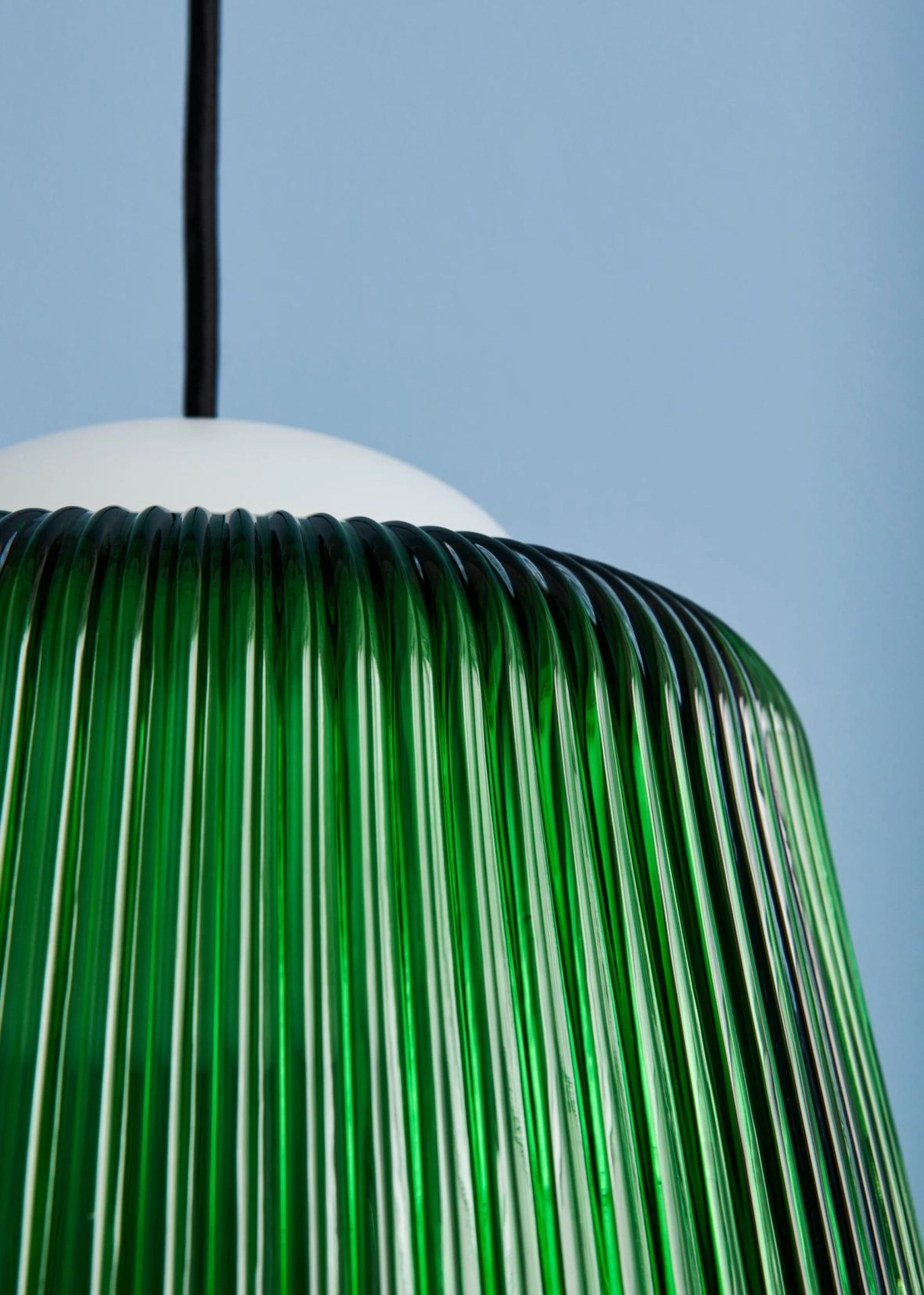 Brim Pendant Bottle green glass