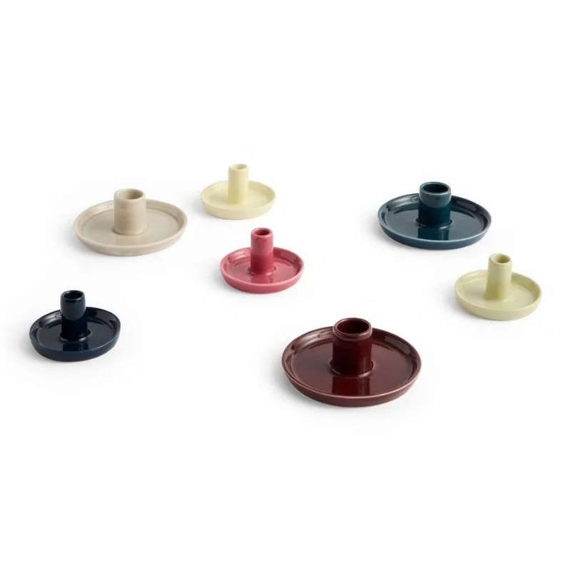 Disc Candleholder X-Small Slim Midnight blue