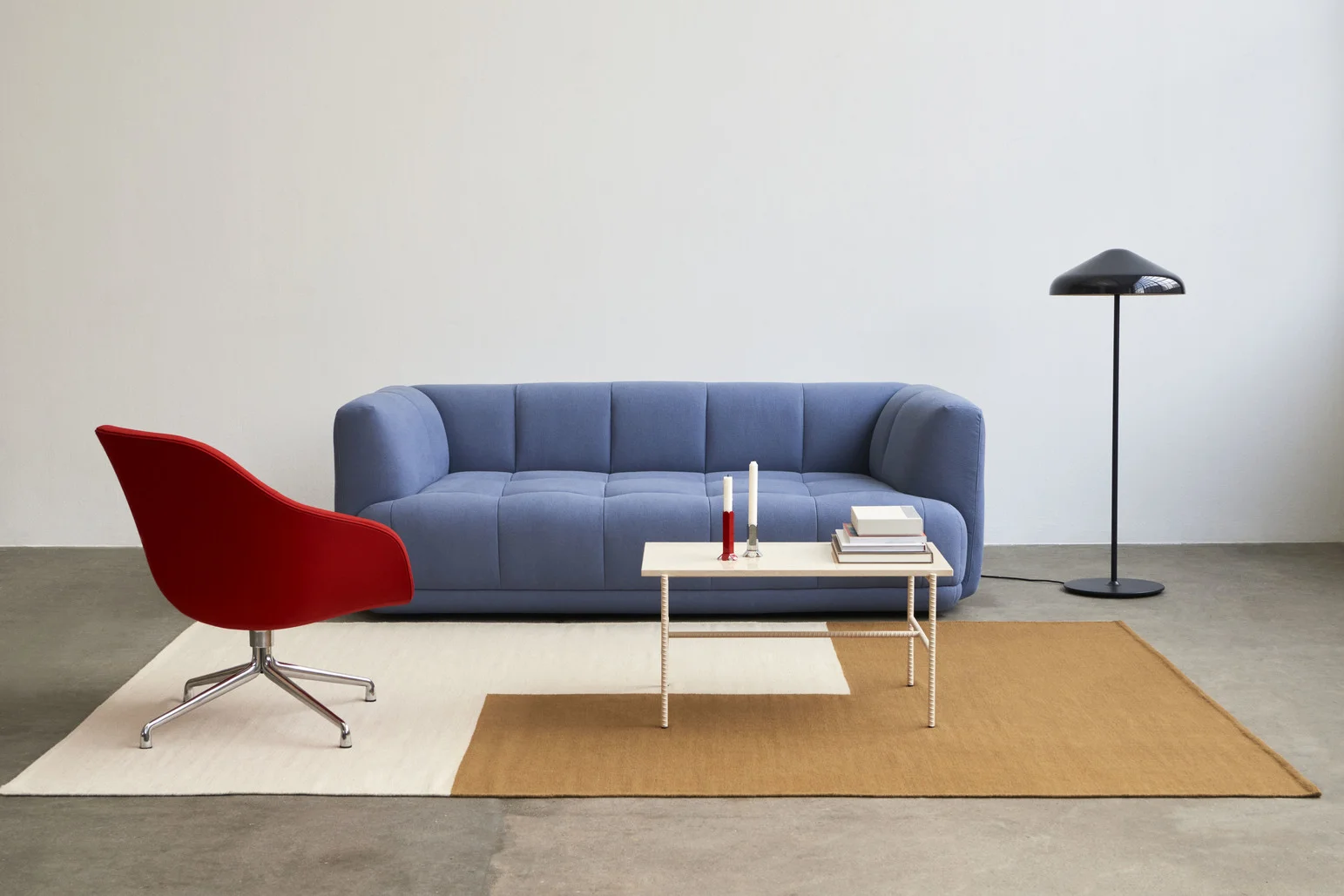 Rebar Rectangular Coffee table alabaster frame with Marble tabletop L80 x W49 x H40.5 