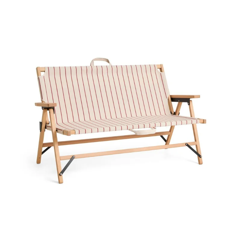 Outdoor Market Folding Sofa Beige red stripe