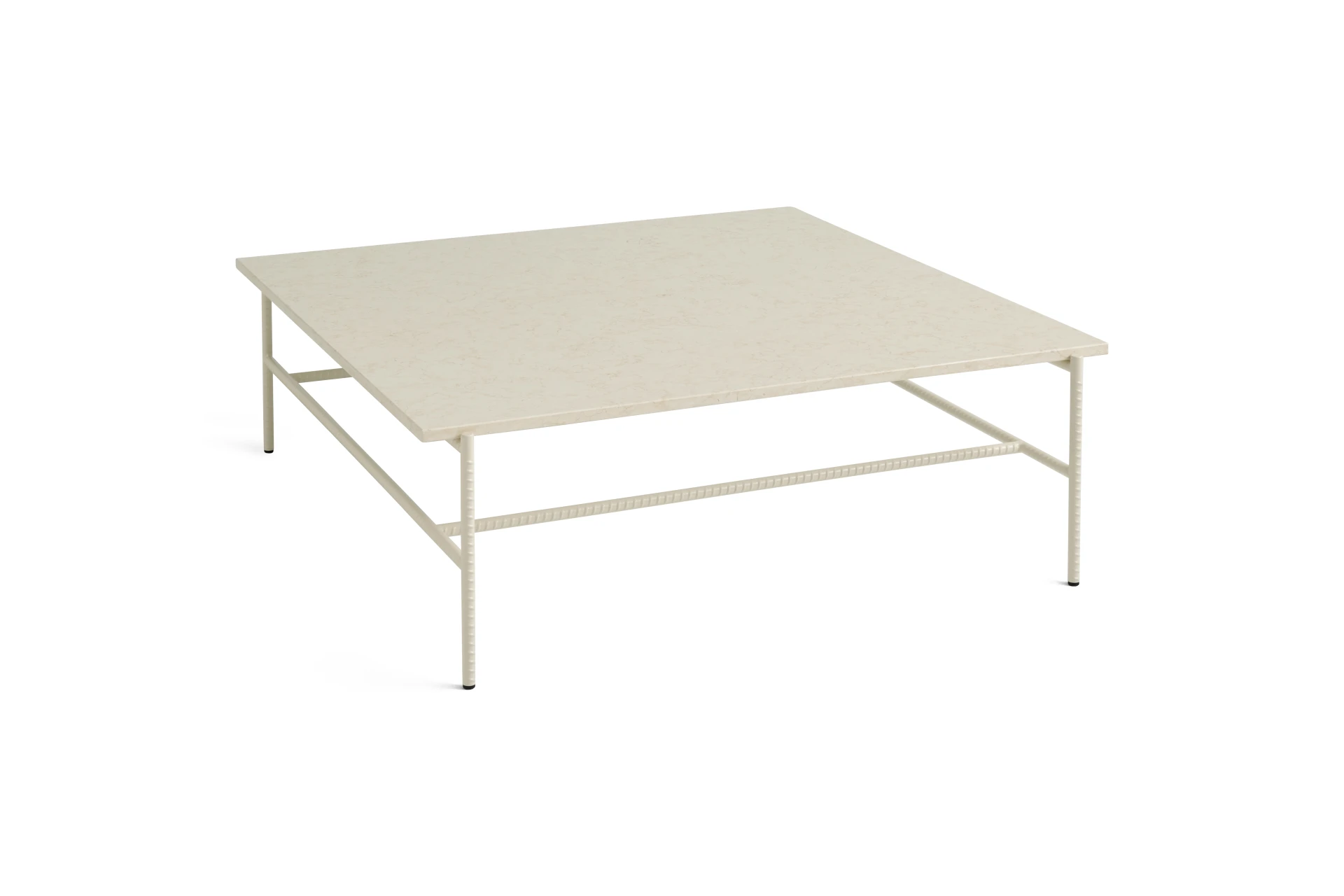 Rebar Square Coffee Table Alabaster frame with Marble tabletop L80 x W84 x H33 