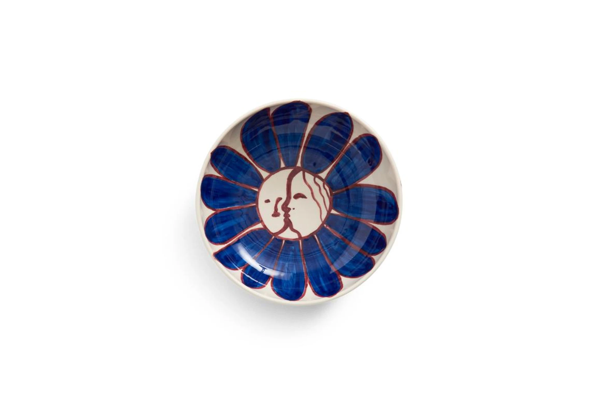 La Pittura Bowl Ø18 Deep blue flower