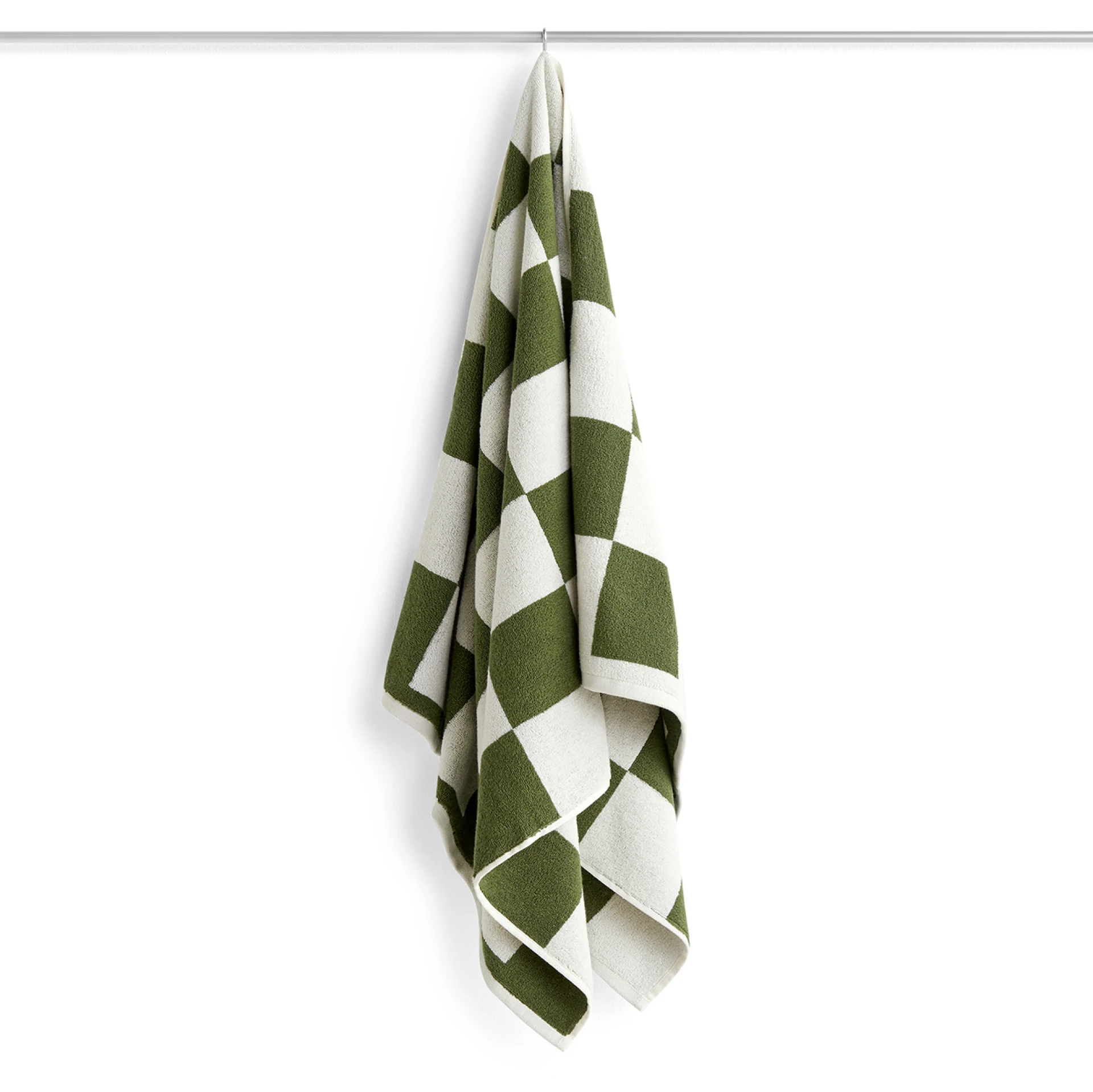 Check Bath Towel Matcha