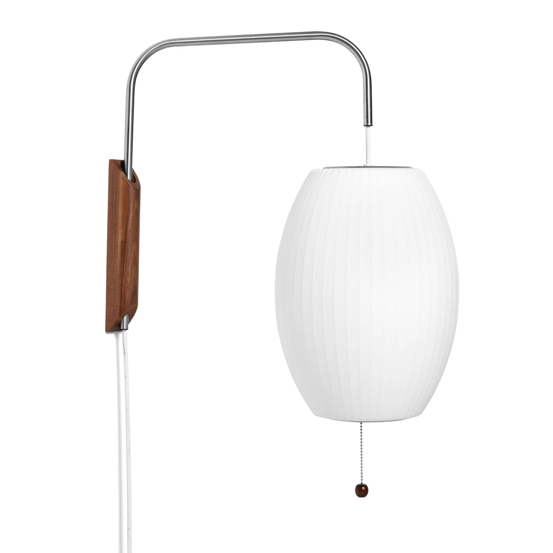 Nelson Cigar Wall Sconce Cabled S Off-white 