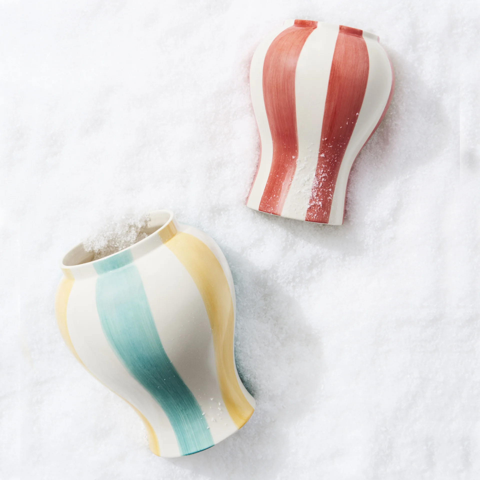 Sobremesa Stripe Vase S Red