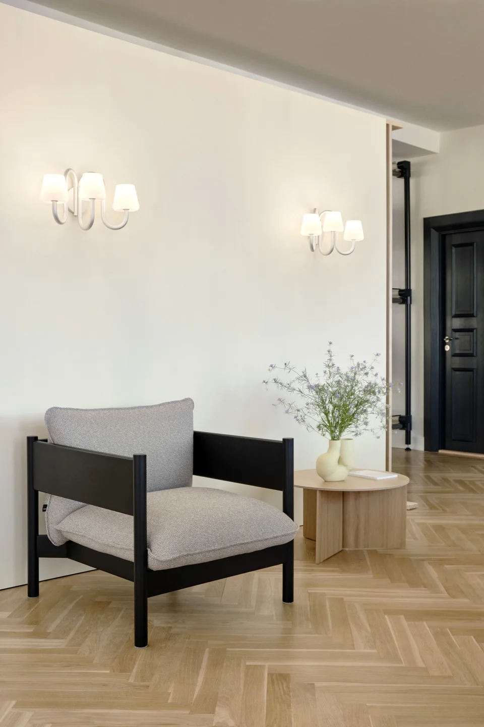 Apollo Wall Sconce White opal glass