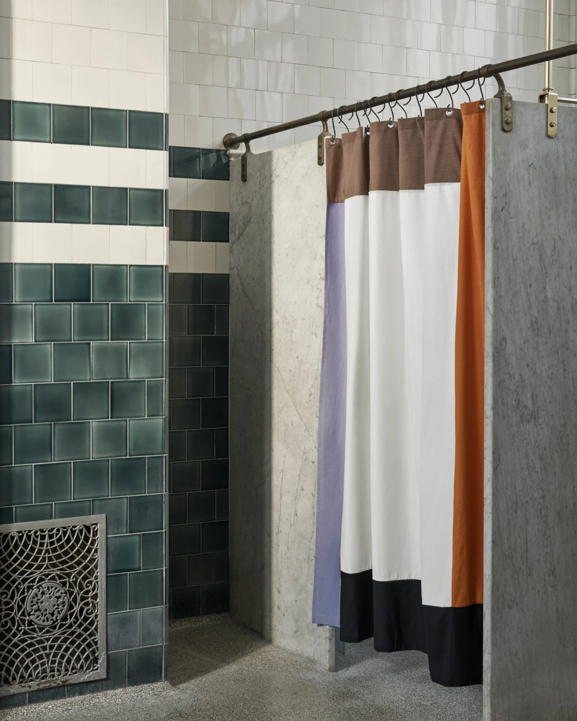 Pivot Shower Curtain Blue 