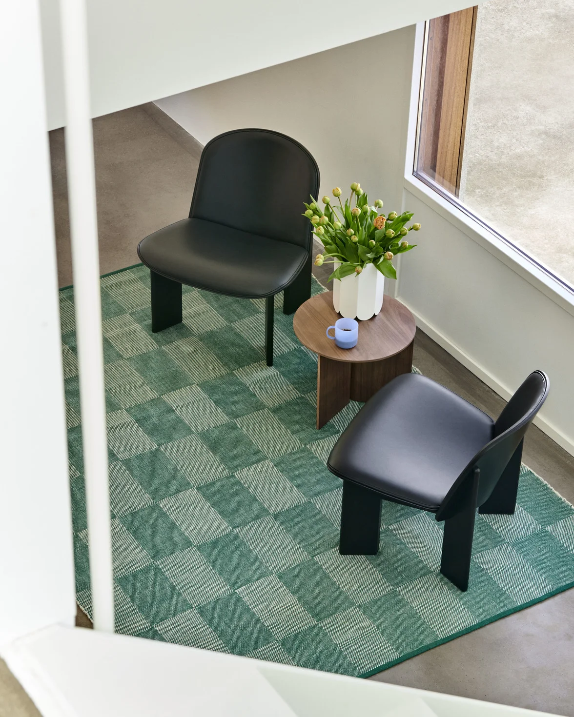 Check Rug 140 x 200 Green S Check