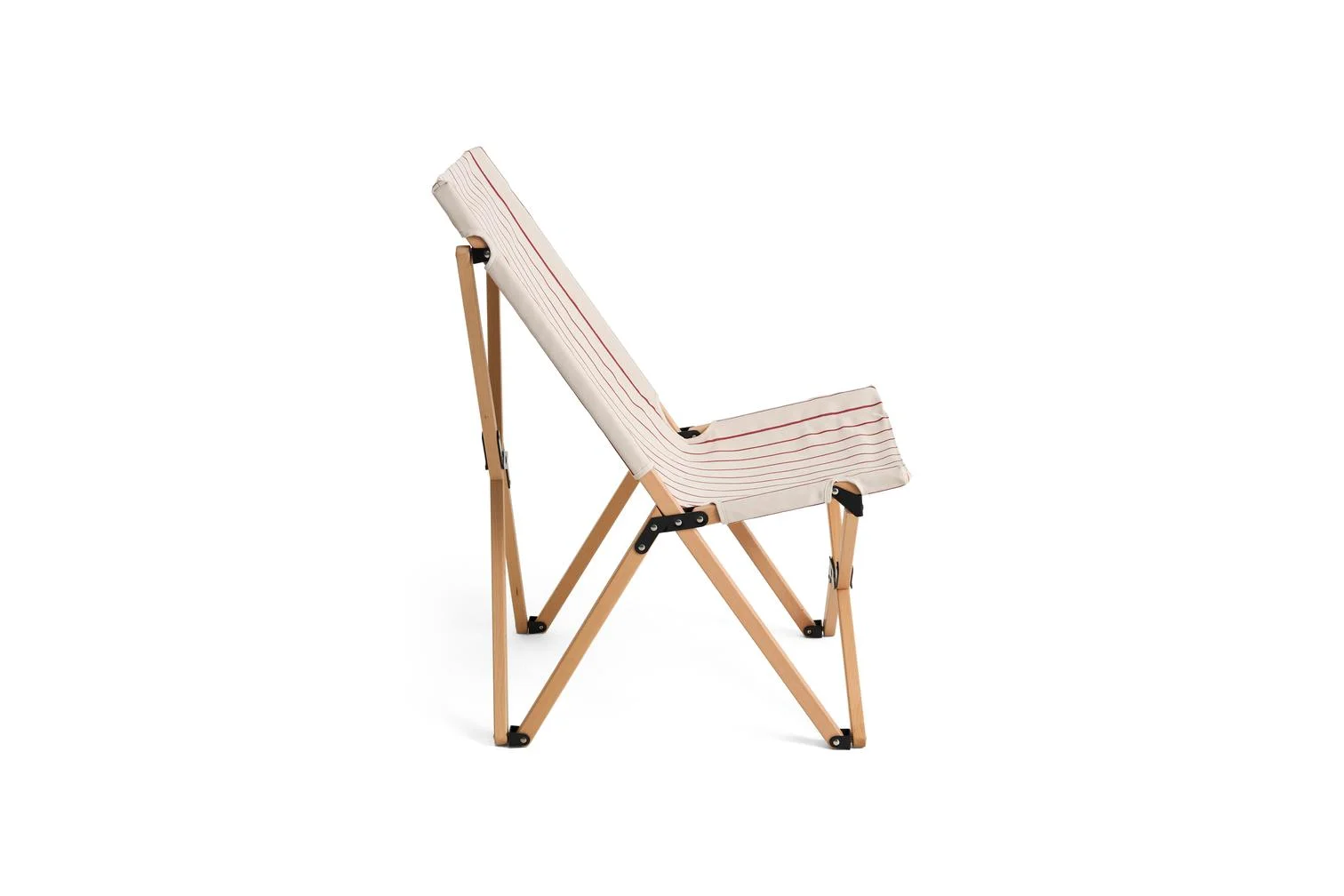 Outdoor Market Folding Chair Beige red stripe