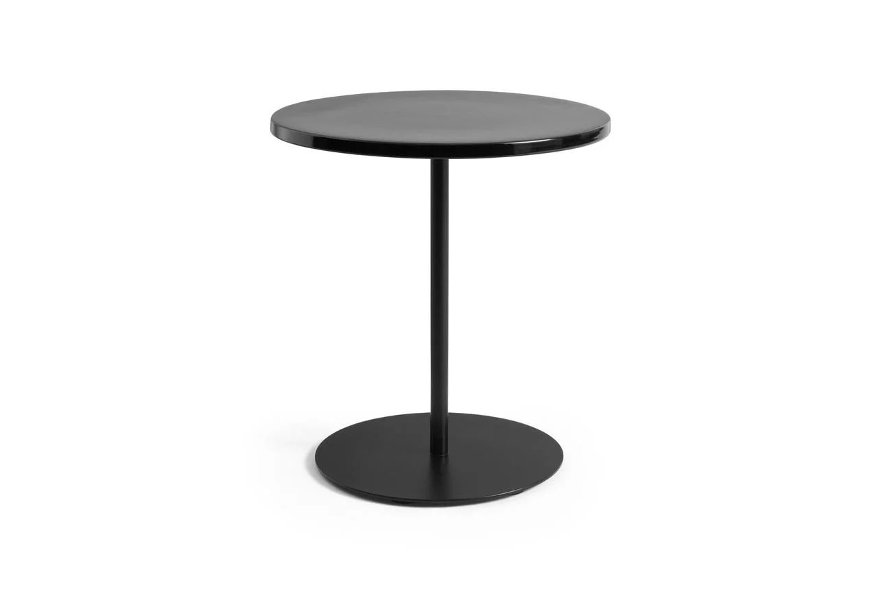 Pyro Coffee Table Black powder coated frame - D45 x H49 - Black ceramic tabletop