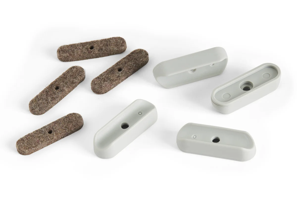 Felt Glider with Plastic Base for AAC & AAS Stoelen Grey - Set of 4