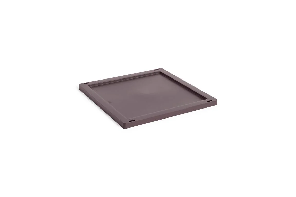 HAY Colour Crate Lid Plastic Medium Square/Cube Bordeaux